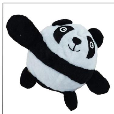 Imagem de Brinquedo Pet pra Cachorro Bolinha saltitante Pelúcia Pawise, Pandinha