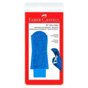 Imagem de Apontador com Depósito e Borracha FC Glitz Azul - Faber-Castell