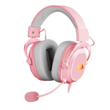 Imagem de Fone headset gamer zeus x h510rgb-pink usb redragon rosa