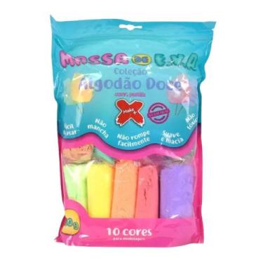 Imagem de Massinha de Modelar de E.V.A Coleção Algodão Doce 10 Cores Patéis 250g