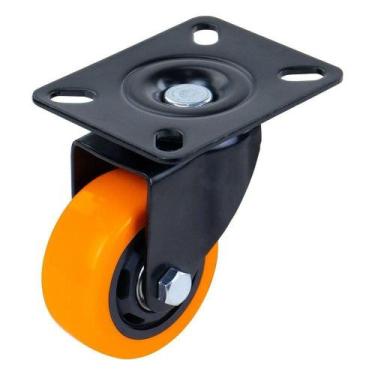 Imagem de Rodízio Giratório Poliuretano 125MM 125KG Laranja Bivolt para Uso Indu