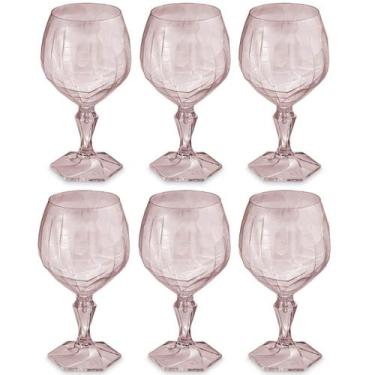 Imagem de Conjunto 6 Taça Para Água Suco 350ml Plástico UZ Tango Transparente Ro
