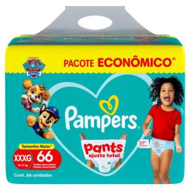 Imagem de Fralda Pampers Pants Ajuste Total Tamanho XXXG 66 Unidades Descartávei
