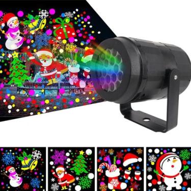 Imagem de Projetor Portátil Iluminação LED Enfeite Natalino Neve Noel - Genérico