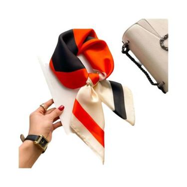 Imagem de Lenço Quadrado De Seda Luxuoso Feminino Para Verão, Hijab, Lenço De Pe