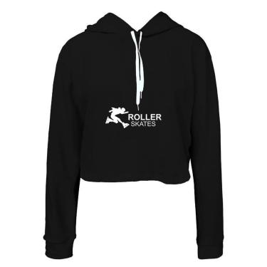 Imagem de Moletom Feminino Cropped Capuz Inverno Patins Moderno Casual-Feminino