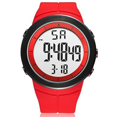 Imagem de Relógio Digital Masculino Sport Silicone Relógio de Pulso Unissex Tela Led A Prova D'água (C2)