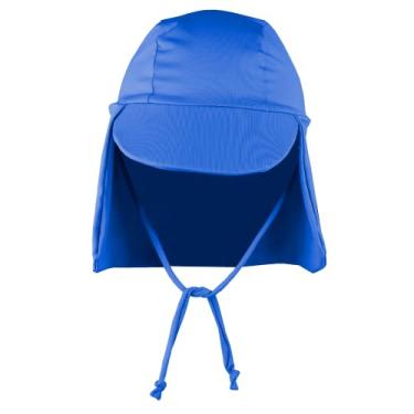 Imagem de Boné infantil bebê criança proteção solar UV 50+ Passeio Sol Aloe Vera (G (8-14a), Azul)