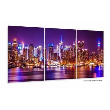 Imagem de Quadros Decorativos New York 120x60 3 peças em Tecido