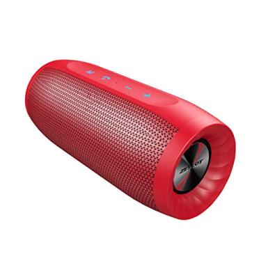 Imagem de HIOD Alto-falante Bluetooth portátil externo à prova d'água sem fio alto-falante Bluetooth alcance de 10 m Carregue o microfone embutido para viagens em família, vermelho