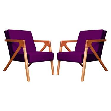 Imagem de Kit 02 Poltronas Decorativa Monalisa para Escritório Veludo Cores - DS Estofados