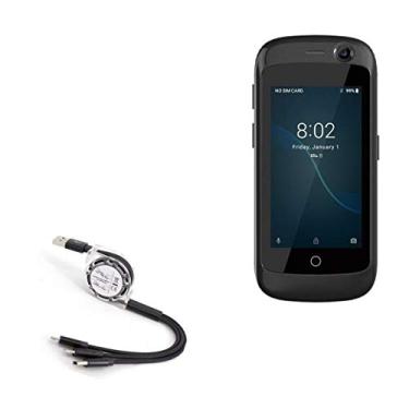 Imagem de Cabo USB Unihertz Jelly Pro, BoxWave [AllCharge miniSync] retrátil e portátil para Unihertz Jelly Pro – Preto