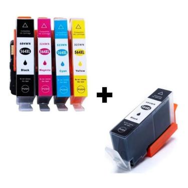 Imagem de Kit Cartucho 564Xl + 1 Preto B210A C309G C410B 4622 4620