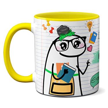 Imagem de Caneca Professora Física Vai Cair Tudo Na Prova Meme Flork (Amarela)