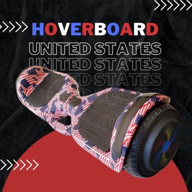 Imagem de Hoverboard Esporte Skate Elétrico Adesivo America - Usa