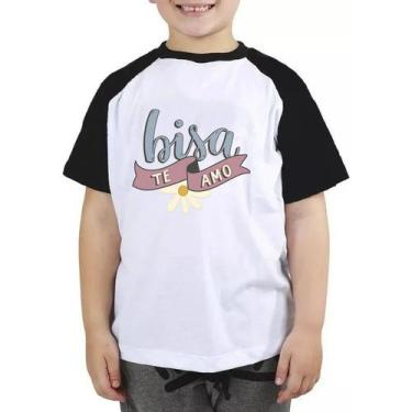 Imagem de Camiseta Infantil Bisa Te Amo Camisa Blusa Presente Bisavó - Mago Das