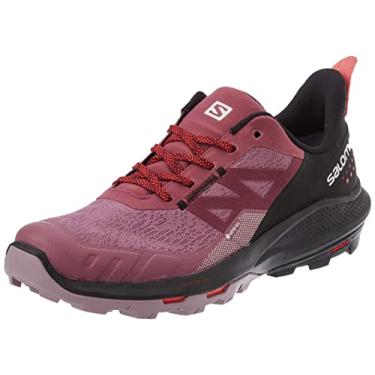 Imagem de Salomon OUTPULSE Gore-Tex Tênis de caminhada feminino, Tulipwood/preto/vermelho papoula, 38