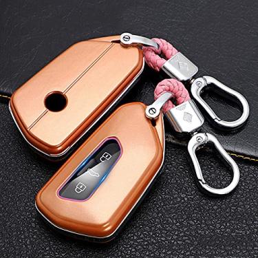 Imagem de YJADHU Capas de controle remoto sem chave 3 botões porta-chaves capa de chave de carro, apto para VW Volkswagen Golf 8 Mk8 2020 Skoda Octavia, 3