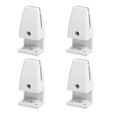 Imagem de Aopin Suporte para divisória de mesa de escritório com clipe para divisória, suporte para tela de privacidade para escritório, sala de computador, formato em L, 4 peças