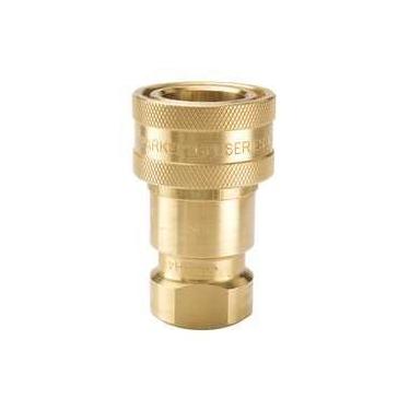 Imagem de Parker Acoplador rápido hidráulico válvula BH3-60 3/8 NPT latão fêmea