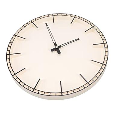 Imagem de Relógio de Parede Moderno para Casa, Tempo Preciso, Inovador, Fácil de Ler, Relógio de Parede Silencioso para Cozinha e Escritório (5687 Preto com Branco (31,8 x 2,5 cm / 12,5 x 1,0)
