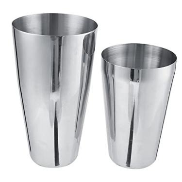 Imagem de Agitador de barra de aço inoxidável, Boston Shaker Martini Shaker Metal Margarita Mixer Conjunto de coqueteleira profissional para bebidas mistas(800/600ML)