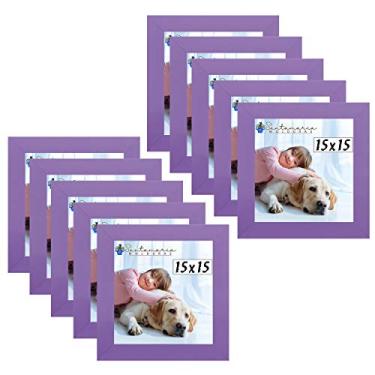 Imagem de Kit 10 Porta Retrado Molduras 15x15 Lilás