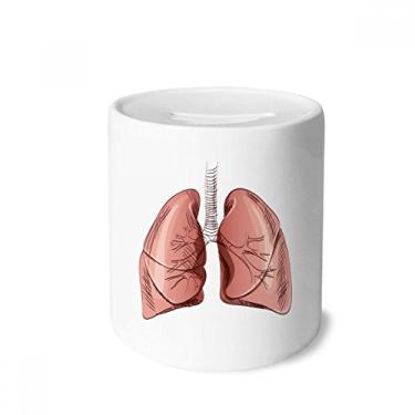 Imagem de DIYthinker Organ Lung Ilustração Humana Caixa de Dinheiro Caixa de Cerâmica Porta-Moedas Presente