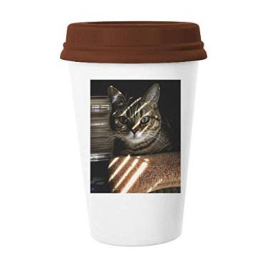 Imagem de Caneca de foto de rai de gato de animal, copo de cerâmica para copo de café