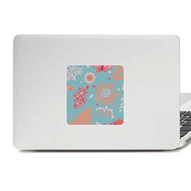 Imagem de Adesivo de vinil Paster Laptop com folhas azuis para decoração de PC