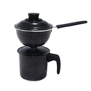 Imagem de Cuscuzeira 500 ml Individual Craqueada-Preta maçãSTORE