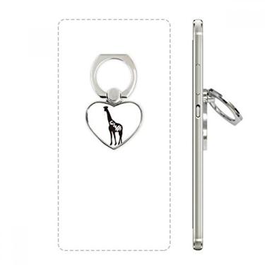 Imagem de Suporte universal para anel de celular de girafa preto e branco
