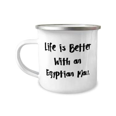 Imagem de Útil gato Mau Egípcio, Life is Better With an Egyptian Mau, Fancy Birthday 355 ml para amantes de gatos