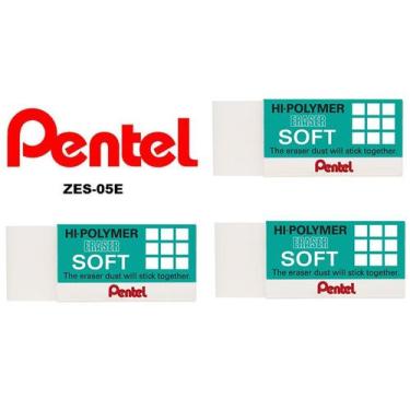 Imagem de Borracha Pentel Hi-Polymer Soft - Zes-05E - Com 3 Unidades