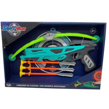 Imagem de Arminha Crossbow de Brinquedo Lança Flechas Com Alvo Soft Gun Infantil
