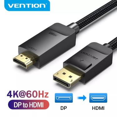 Imagem de Vention displayport para cabo hdmi 4k 60hz dp para hdmi porta de exibição de cabo macho para hdmi