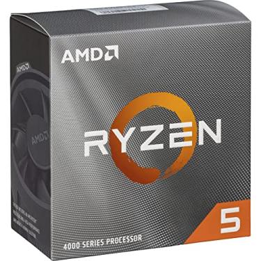 Imagem de AMD Ryzen 5 4500 6 núcleos, processador de desktop desbloqueado de 12 fios com refrigerador Wraith Stealth, Cerâmica cinza