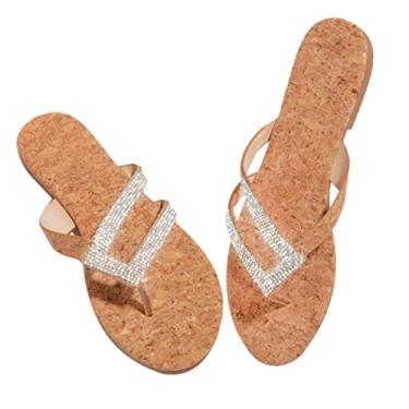 Imagem de SOIMISS 1 Par chinelos rasos chinelos femininos chinelos de verão sandálias deslizantes para mulher chinelos de couro feminino chinelos de casa feminina sandálias para mulheres doméstico