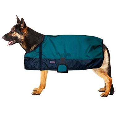 Imagem de HILASON Cobertor impermeável para cães 200 g/m2 1200D para inverno verde e preto | Casacos e cobertores para cães | jaquetas quentes à prova d'água | Casaco para cães | Cobertor para animais de
