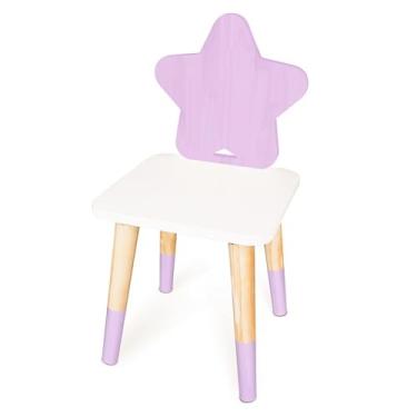 Imagem de Cadeira Infantil de Madeira - Estrela (Lilas)