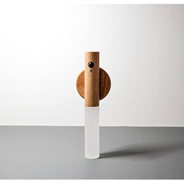 Imagem de Hireath Arandela de parede portátil com LED inteligente alimentado por bateria, luz noturna com sensor de movimento, luzes magnéticas recarregáveis para sala de estar, quarto, quarto