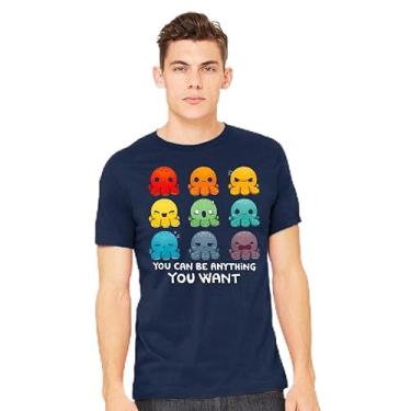 Imagem de TeeFury - You Can Be Anything - Camiseta masculina animal, Azul marino, 4G