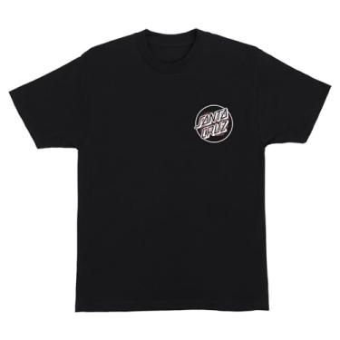 Imagem de SANTA CRUZ Camiseta masculina S/S camiseta de skate com pontos iniciais, Preto, XXG