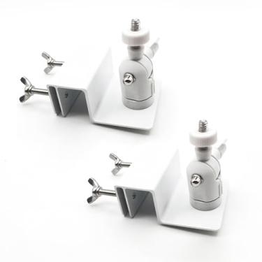 Imagem de Suporte de calha para câmera de segurança externa e painel solar compatível com Arlo, Stick Up Cam, Blink Outdoor (3ª geração) XT3, Arlo Essential, Wyze Cam v3 Pro Suporte universal sem perfuração (2