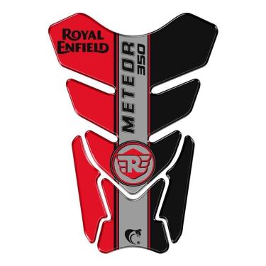 Imagem de Protetor Adesivo Moto Resinado Meteor 350 Vermelho Cor Preto