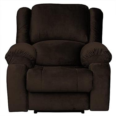 Imagem de Poltrona do Papai Reclinável Massageadora Elétrica USB Simon F05 Veludo Marrom Chocolate-Lyam Decor