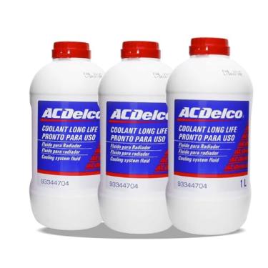Imagem de 3 Litros Aditivo de Radiador Diluido Vermelho Acdelco - KIT1204