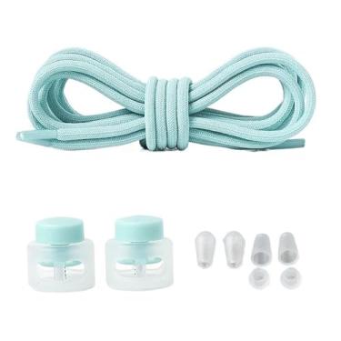 Imagem de Elastic Laces Sneakers Round Rubber Bands No Tie Shoelaces Unisex Basketball Shoe Laces Children Free Tie Shoestrings(Pink blue)