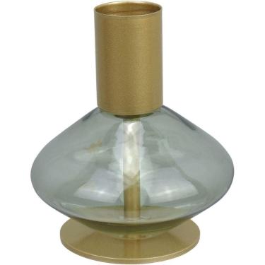 Imagem de Castiçal Porta Vela Decorativo Home&co Vidro 8x7x7cm Verde