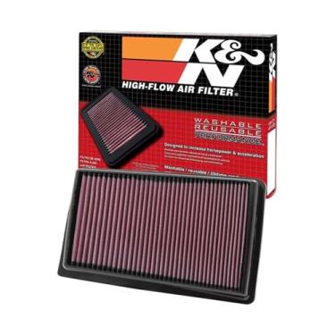 Imagem de K&N Filtro de ar do motor: Alto desempenho, premium, lavável, filtro de substituição: Compatível com Hyundai/Kia 2009-2017 (Equus, Genesis, Genesis Sedan, K9, K900), 33-2426